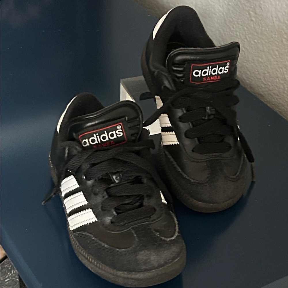 Adidas Kids Samba Black and White Athletic Play Time Sneakers